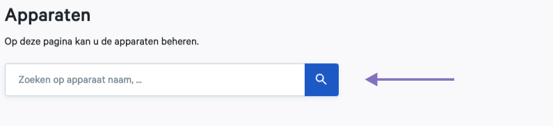 Apparaat zoeken