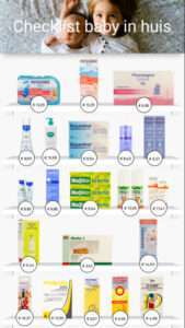 Product wall Checklist baby at home